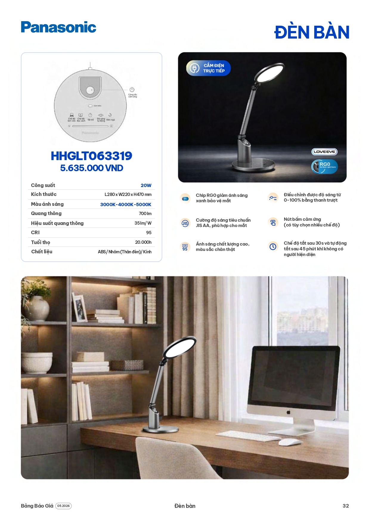 bảng giá đèn Panasonic mới nhất 